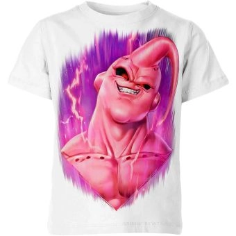 Pure White and Pink Majin Buu From Dragon Ball Z Shirt