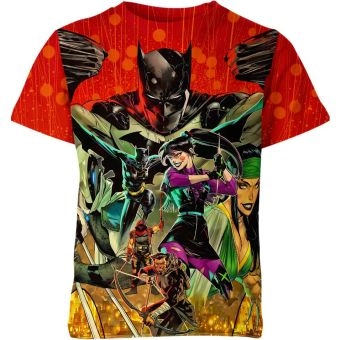 Batman: Shadows of Crimson - Multi-Colored T-Shirt for Leisure and Style