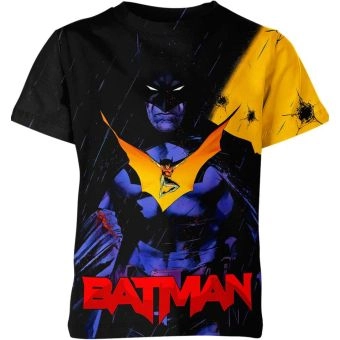 Batman X Robin: The Dark Knight's Colors - Black, Blue, and Yellow - Comfy T-Shirt