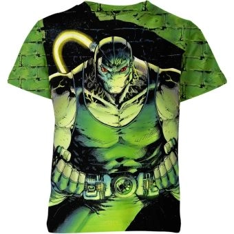 Featuring Formidable Foe with the Bane From Batman T-Shirt in Green and Black