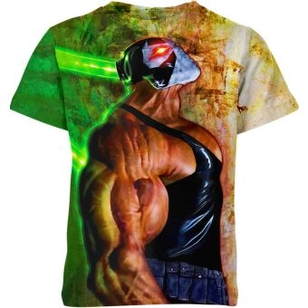 Displaying Powerful Antagonist with the Bane From Batman T-Shirt in Green and Yellow