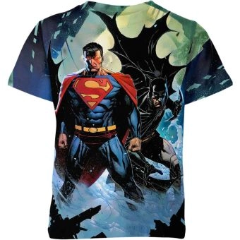 Batman X Superman: Dynamic Blue and Black - Casual T-Shirt