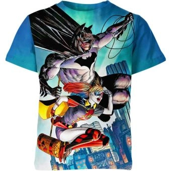 Batman X Harley Quinn: The Bold Blue and Vibrant Colors - Comfortable T-Shirt