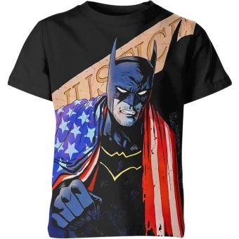 Batman: Dynamic and Striking Red Vibes Black and Multicolor T-Shirt