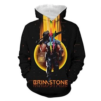 Game Valorant Hoodies &#8211; Brimstone 3D Unisex Hooded Pullover Sweatshirt