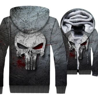 Ghost Rider Jackets &#8211; Ghost Rider Series Daredevil Punisher Skull Super Cool 3D Fleece Jacket