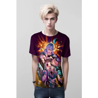 Mesmerizing Purple and Multi-color Mahito From Jujutsu Kaisen Shirt