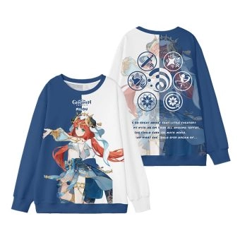 Temperament Genshin Impact Nilou Anime Deep Blue Sweatershirt