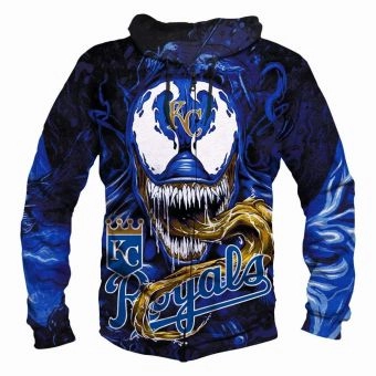 Kansas City Royals Venom Hoodies &#8211; Pullover Blue Hoodie