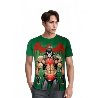 Showcasing Muscular Menace with the Bane From Batman T-Shirt in Green