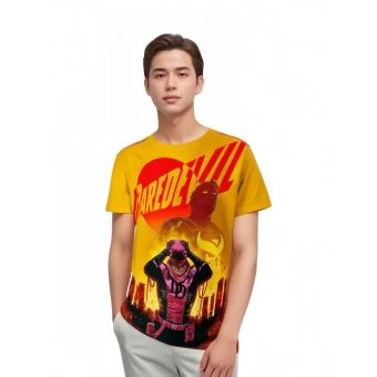 Daredevil X Spider-man Man Shirt - Team Up with the Dynamic Duo in Orange