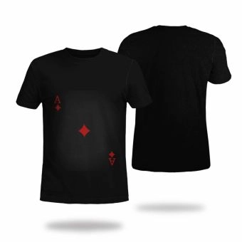 Black Vintage And Light Pokera Pattern 3D Printed T-Shirto