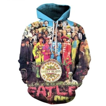 For music fans Sgt. Pepper's Lonely Hearts Club 3D Sweatshirt Hoodie Pullover
