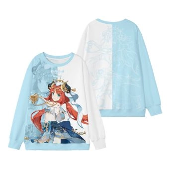 Classic Genshin Impact Nilou Anime Light Blue Sweatershirt