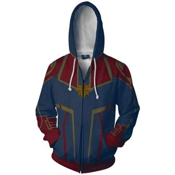 Superhero Captain  Hoodies 3D Digital Printed Unisex Zipper Hooded Jacket