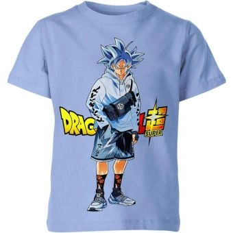 Goku's Serene Blue-Gray Dragon Ball Z Shirt