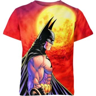 Batman: Vibrant Red Heroic Comfort T-Shirt - Embrace the Excitement with Lightweight and Smooth Fabric