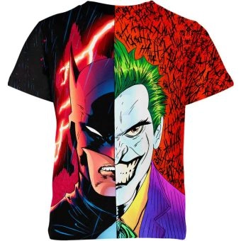 Batman: Green Guardian Hero T-Shirt with Red, Black, and Multicolor Accents - Stand Out in Style and Comfort