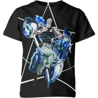 Jean Pierre Polnareff And Silver Chariot From Jojo'S Bizarre Adventure Shirt - Shadowed Legends in Black