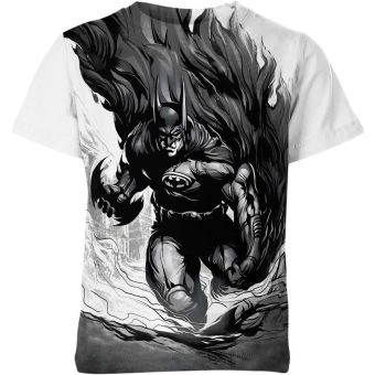 Batman: Grey Dark Knight T-Shirt - Unleash the Power of Black and White in a Comfortable and Trendy Style