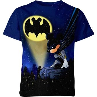 Batman x Mickey Mouse: The Dark Blue and Mysterious Black - Comfy T-Shirt