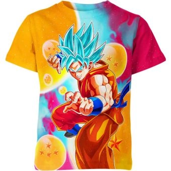 Goku's Vibrant Yellow Dragon Ball Z Shirt