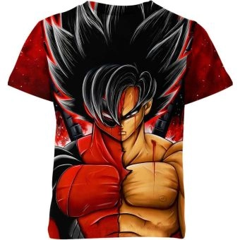 Deadpool X Son Goku Dragon Ball Z Shirt - Red Multicolor