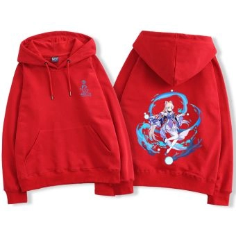 Personality Genshin Impact Keqing Anime Zhongli Maroon Red Hoodie