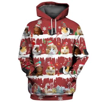 Vintage  Red Mouse Pattern Animals Hoodie